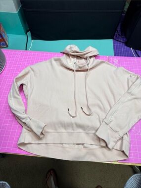 bcg Light Pink Drawstring Hoodie Sweatshirt